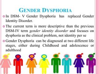 Gender dysphoria | PPT