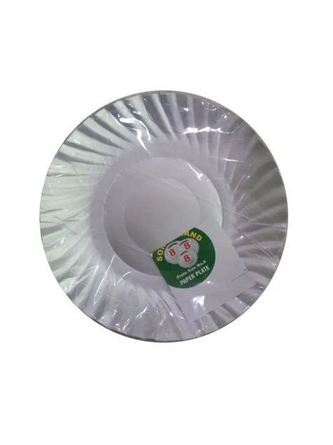 Round Plain White Paper Plate For Event And Party Supplies Size 10 X