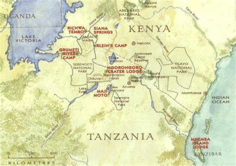 Map of Kenya and Tanzania Game Parks | Tanzania, Kenya, Map