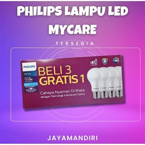 Jual Philips Lampu LED Mycare Paket Bohlam Pack Bulb 6 8 10 12 Watt Isi