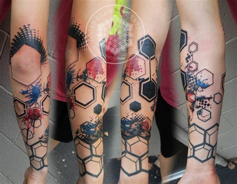 Tattoo Trends Guy With Hexagon 3d Geometric Arm Tattoo Design