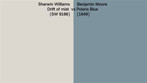 Sherwin Williams Drift Of Mist Sw Vs Benjamin Moore Polaris Blue