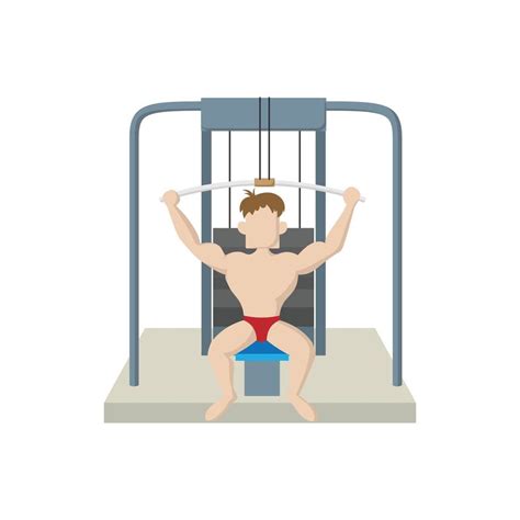 Naked Man Training Shoulder Press Icon 14073624 Vector Art At Vecteezy