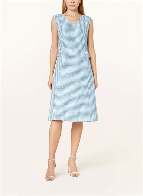 MARC CAIN Tweed Kleid Mit Glitzergarn In 341 Light Azure