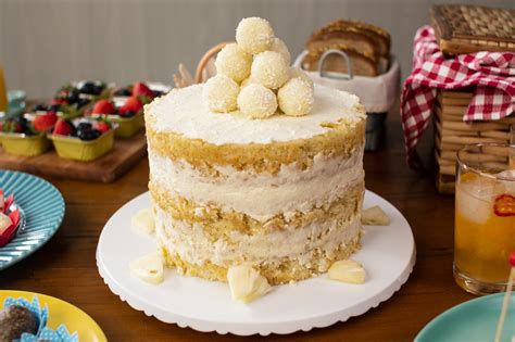 Receita De Bolo Naked De Coco Abacaxi CyberCook