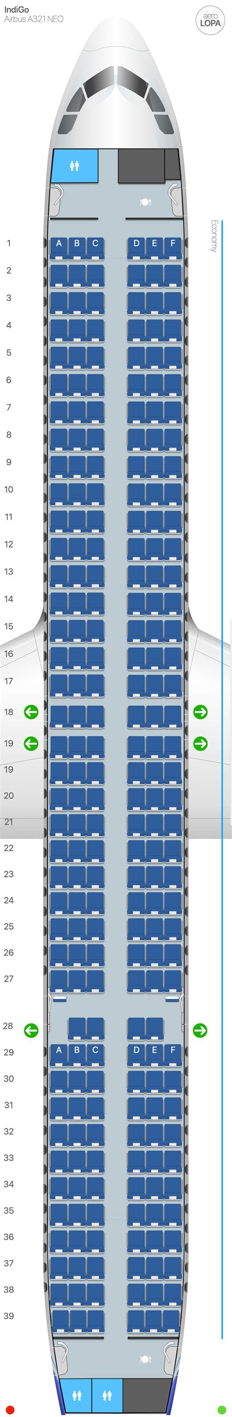 6e Airbus A321neo Type 2 Aerolopa Detailed Aircraft Seat Plans