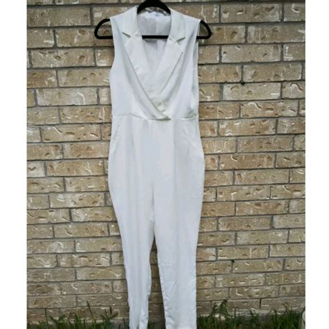 Missguided Pants And Jumpsuits Missguided White Blazer Jumpsuit