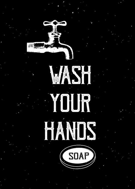 Wash Your Hands Bathroom Wall Art Digital Art By Sabrina Weinrich