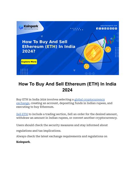 Ppt How To Buy And Sell Ethereum Eth In India Powerpoint