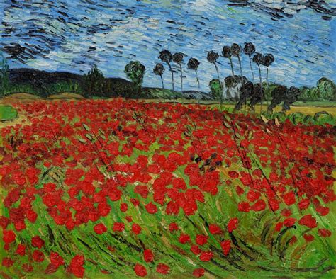 Poppy Field June Van Gogh Flowers Vincent Van Gogh Van Gogh