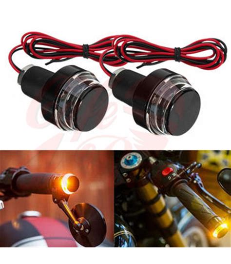 Pcs Motorcycle Handlebar Led Turn Signal Grip Bar End Lights