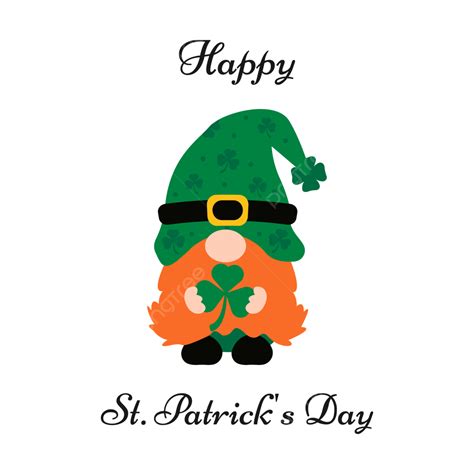 St Patrick Gnome Vector Design Images Celebration St Patricks Day