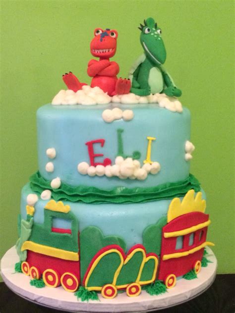 Dinosaur Train Cake | Dinosaur train cakes, Cake creations, Baby cake