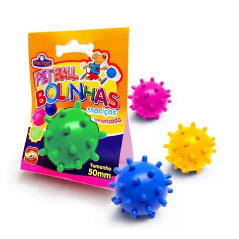 Brinquedo Bola Maci A Cravo Mm Petball Bolinha De Borracha Aroma De