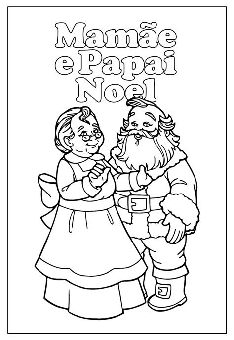 Mamae Noel Para Colorir - Desenhos da Mamãe Noel para colorir - Bora Colorir