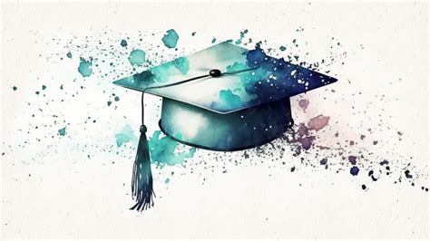 Graduation Season Bachelor Hat Border Powerpoint Background For Free