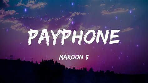 Maroon 5 Payphone Lyrics Youtube