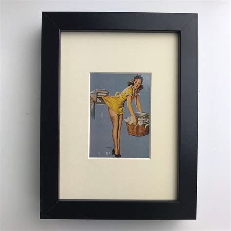 Gil Elvgren Mangled Framed Print Calendar Girl Wall Art Etsy Etsy