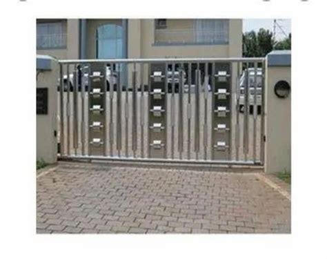 Silver Stainless Steel Sliding Gate For Residential At Best Price In