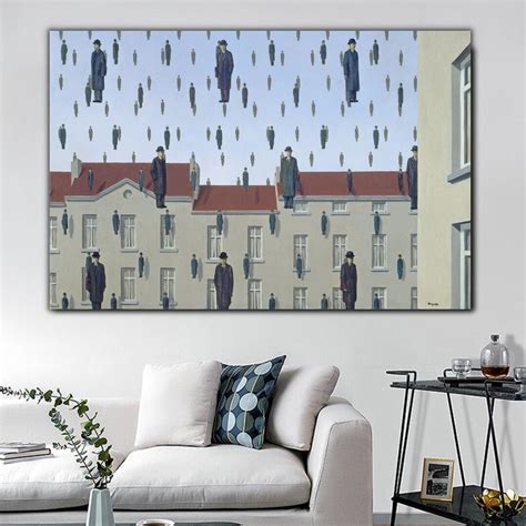 Golconda By Rene Magritte Golconda Wall Art Rene Magritte Canvas