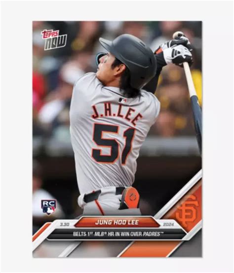 Jung Hoo Lee Carte Mlb Topps Now 2024 19 San Francisco Giant Rookie