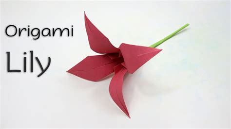 Origami Lily How To Make Origami Lily Out Of Paper Easy Paper Flower Instructions Youtube