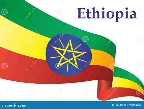 Bandeira Da Etiopia República Democrática Federal Da Etiópia