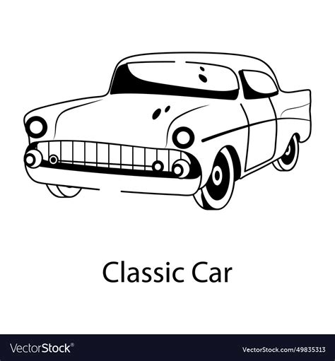 Classic car Royalty Free Vector Image - VectorStock