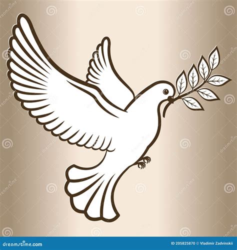 Pigeon Symbol Of Peace Stock Vector Illustration Of Design 205825870