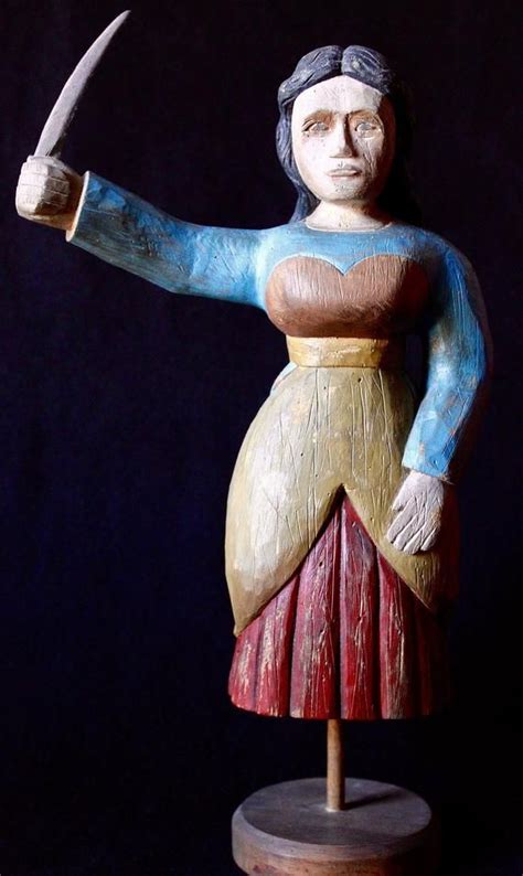 Fierce Patriotic Woman Folk Art Carving Etsy Art Carved Folk Art Art