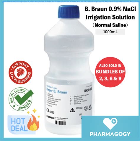 B Braun 0 9 NaCl Irrigation Solution Normal Saline 1000mL B Braun