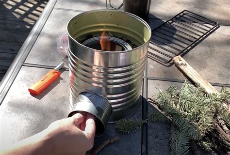 How To Make A Rocket Stove With Tin Cans Outdoorhub