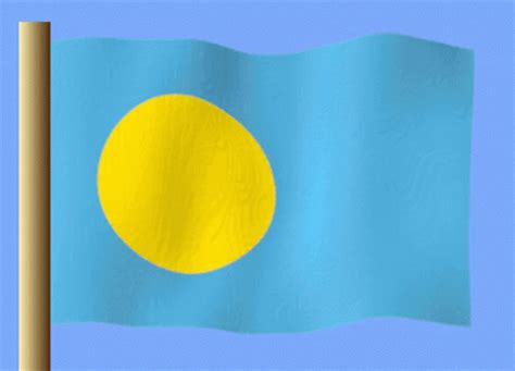 Palau Transparent Flag 