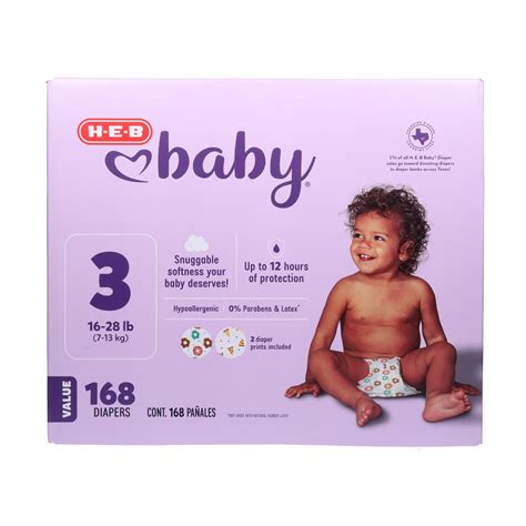 H-E-B Baby Value Pack Diapers - Size 3 - Shop Diapers at H-E-B