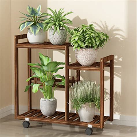 Arlmont Co Abdurahim Rectangular Multi Tiered Solid Wood Plant Stand