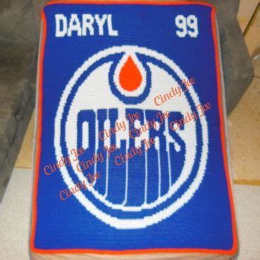 Oilers Crochet Graph Blanket Made By Cindy Joe Paid Graph Crochet