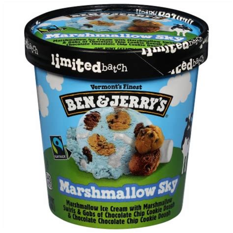 Ben Jerry S Marshmallow Sky Ice Cream 16 Oz King Soopers