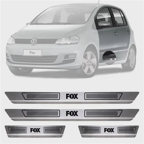 Soleira de Aço Inox Escovado Volkswagen Fox 4 Portas 2003 04 05 06 07