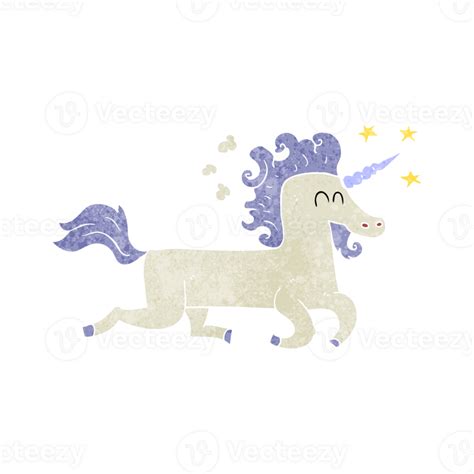 Retro Cartoon Unicorn Png