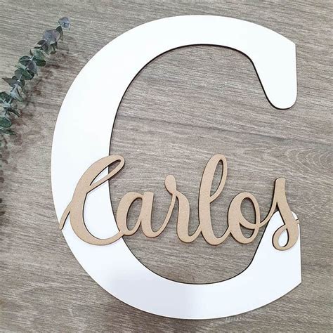 Letra De Madera Con Nombre Regalos Personalizados Para Bebés