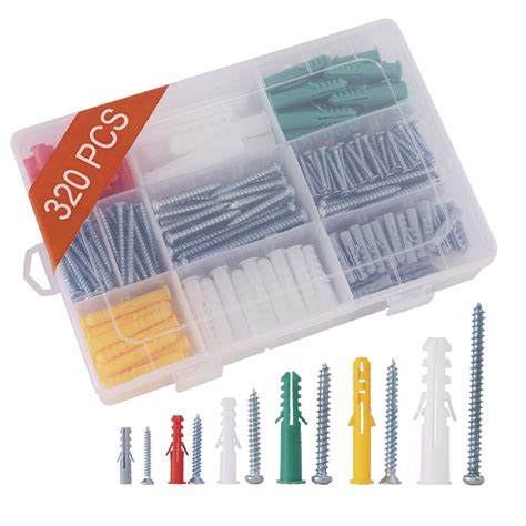 Buy Pcs Plastic Drywall Wall Anchors Screw Assorment Kit Self