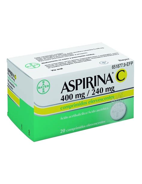 Aspirina C Mg Efervescentes Comprar A Precio Online