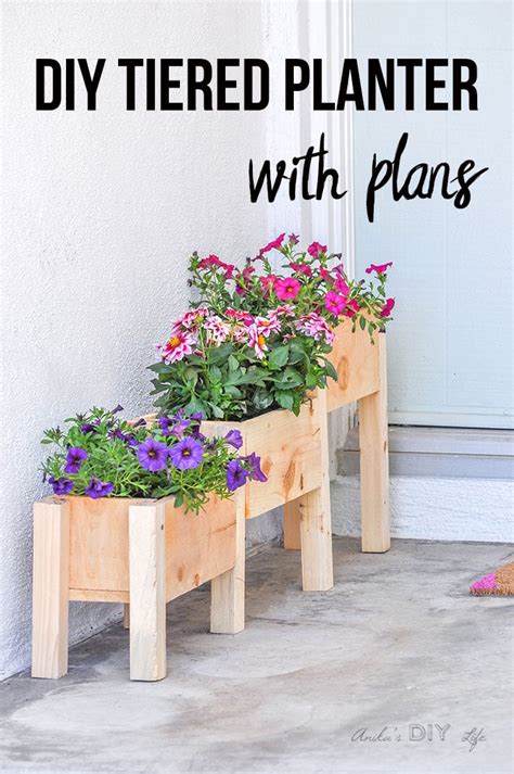 Easy $10 DIY Tiered Planter Box [with Plans] - Anika's DIY Life