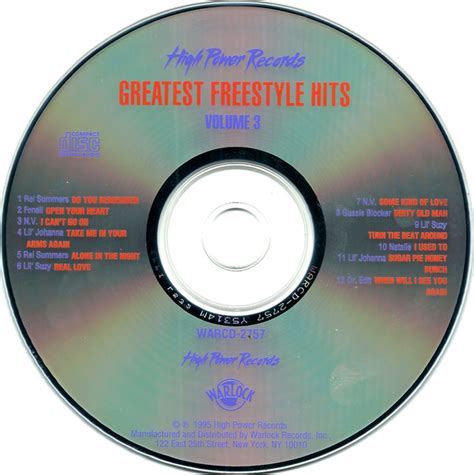 Cd Greatest Freestyle Hits Vol 3 1995