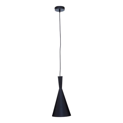 18 5cm Black Cone Shaped Pendant Light With Gold Lining Black So Home