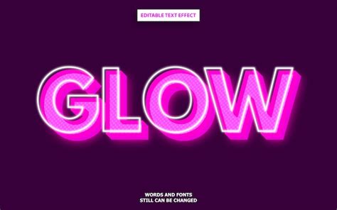 Premium Vector | Glow font effect