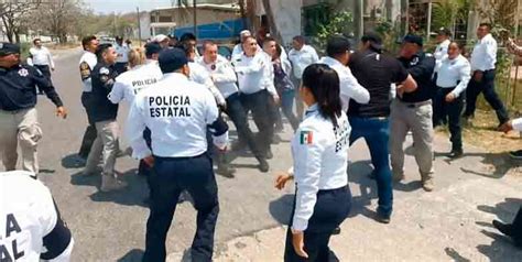 Por falta de pago policías de Campeche se agarran a golpes LodeHoy