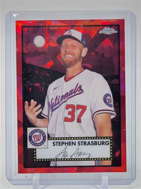 STEPHEN STRASBURG 2021 TOPPS CHROME PLATINUM RED ATOMIC 100 Q2162 EBay