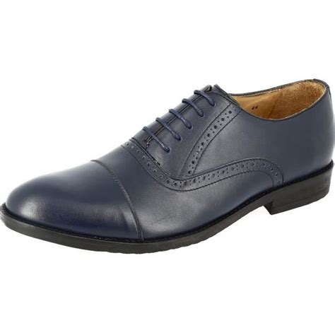 Chaussures Homme De Ville En Cuir Bleu Marine Belym Rbm