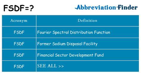 What does FSDF mean?
